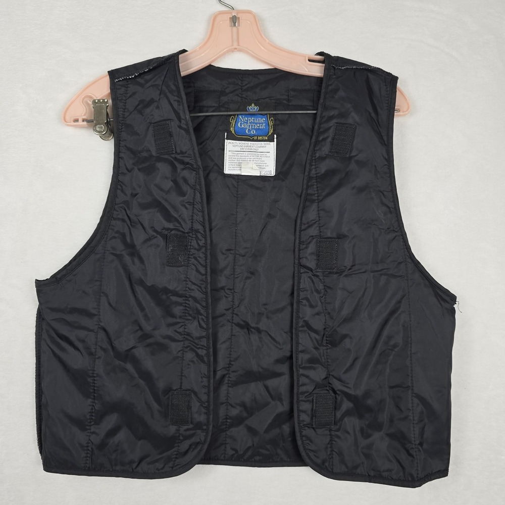 Neptune Garment Co Womens Black Quilted Tactical Liner Vest Size 6 Made in USA
